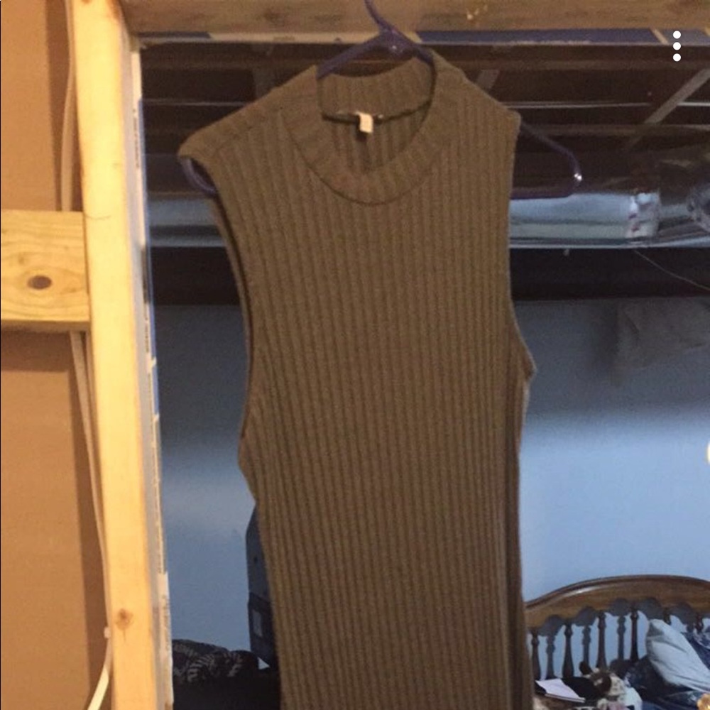 A olive green dress